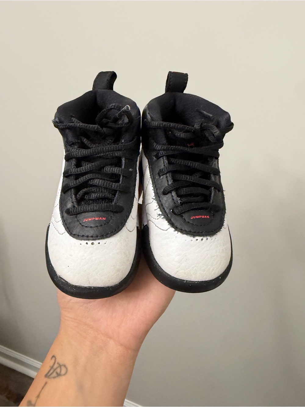 Jordan Baby Black & White Jumpman Walker Sneakers